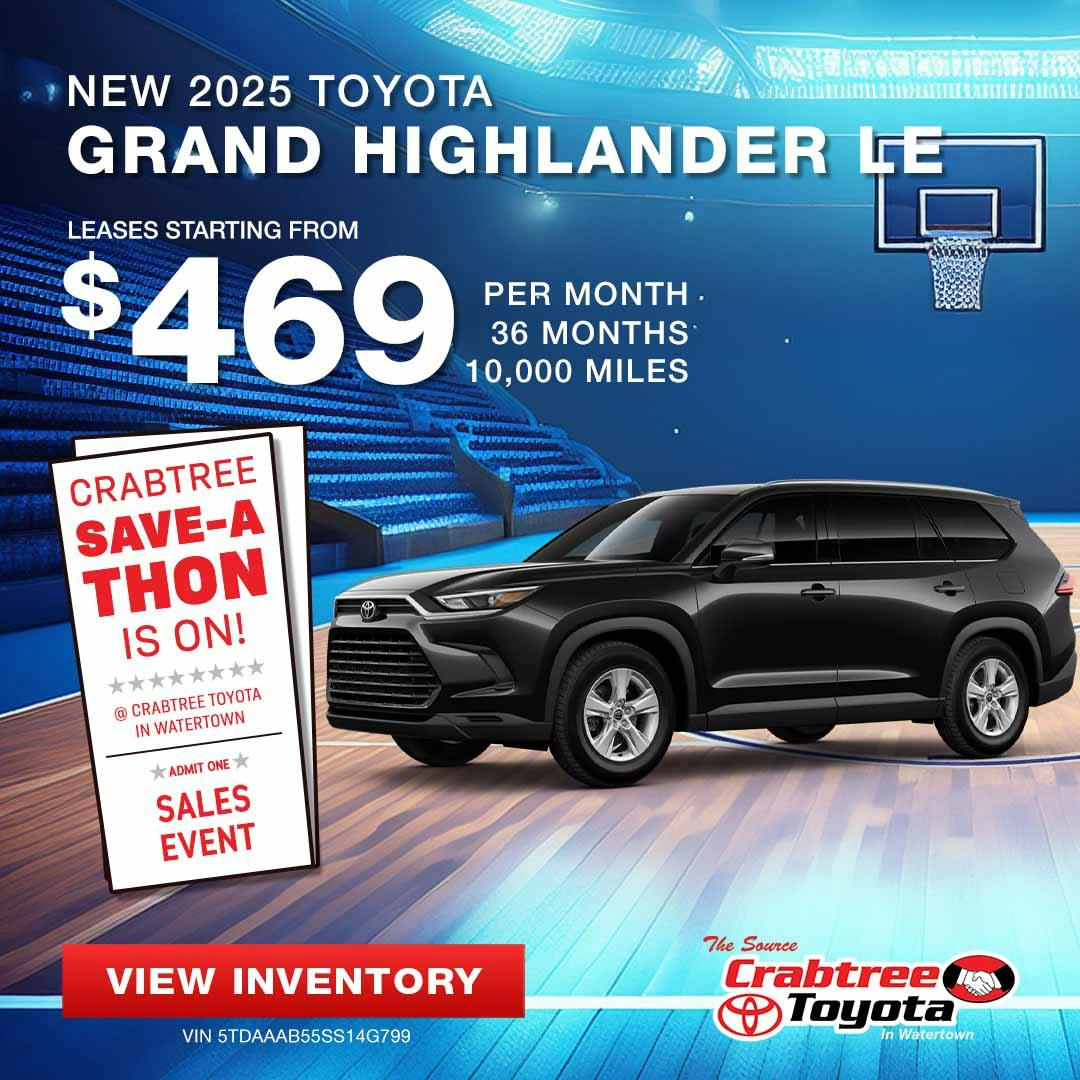 Toyota Grand Highlander Lease Offer | Crabtree Toyota