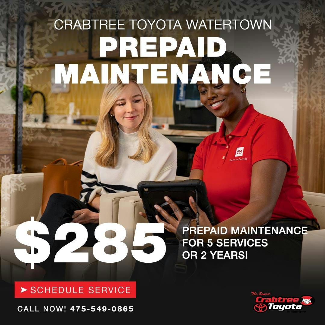 Prepaid Maintenance Package | Crabtree Toyota