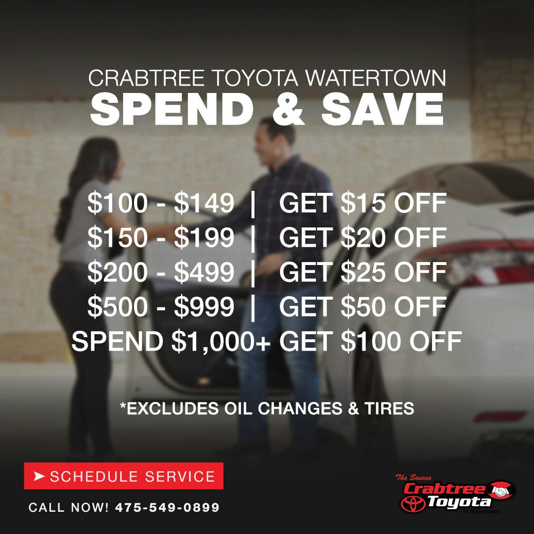 Spend & Save Coupon | Crabtree Toyota