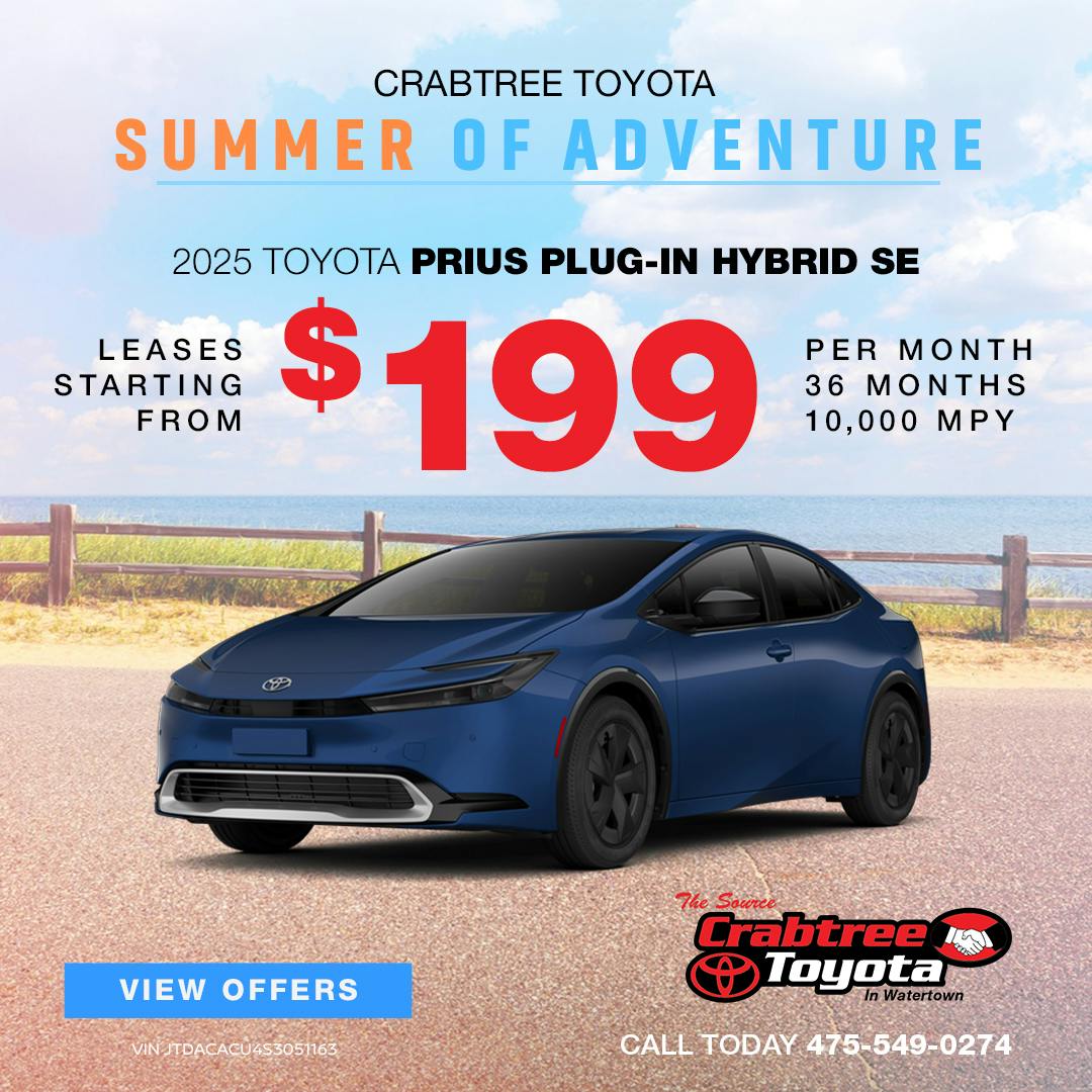 2025 Toyota Prius Plug-In Hybrid Lease Offer | Crabtree Toyota