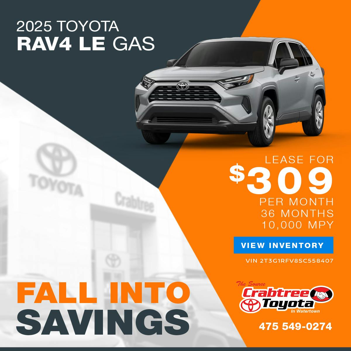 2025 Toyota RAV4 Lease Offer | Crabtree Toyota