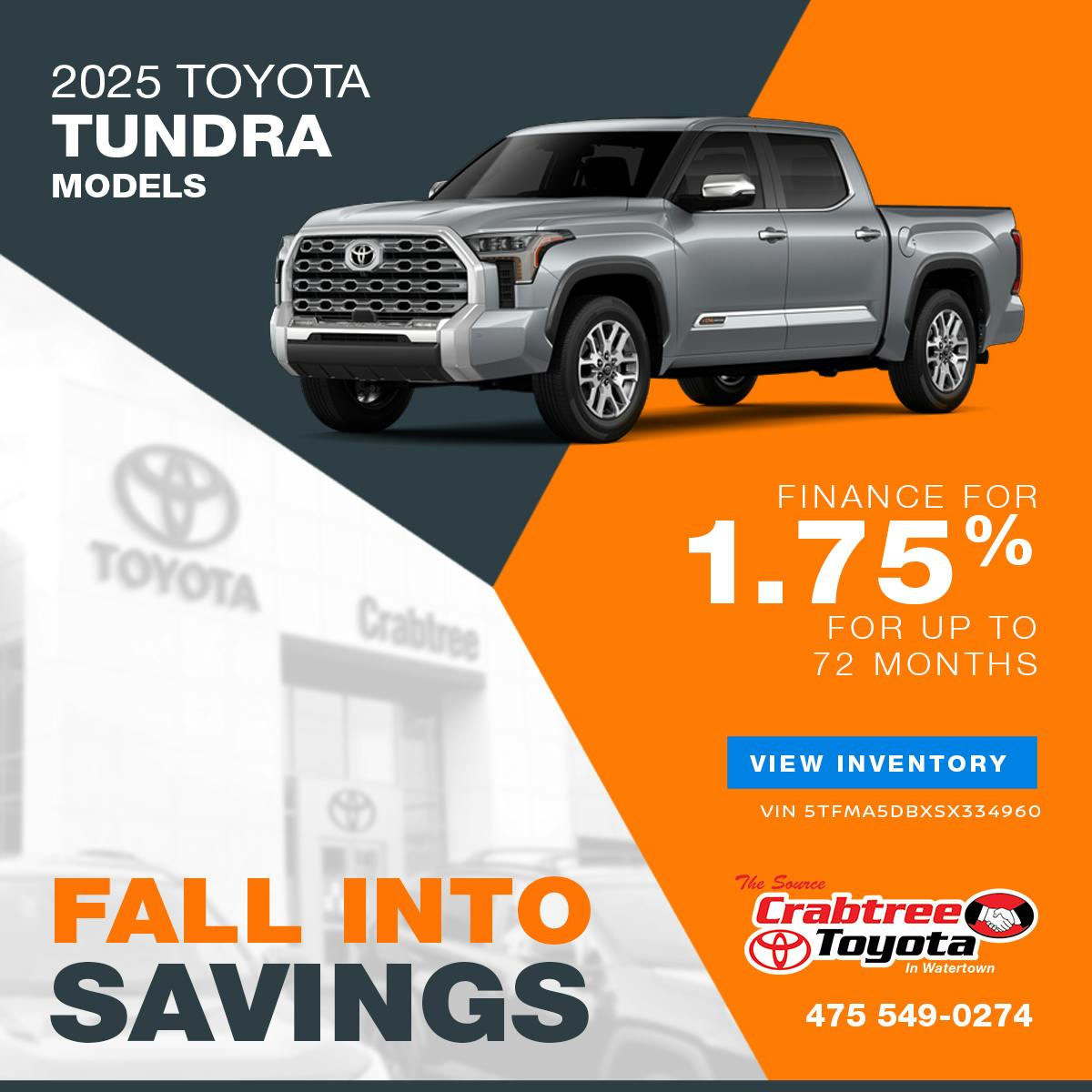 2025 Toyota Tundra Finance Offer | Crabtree Toyota