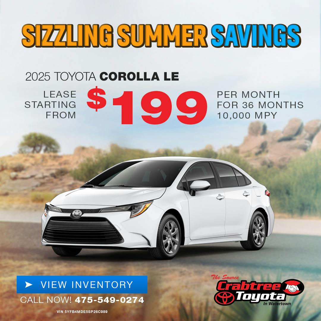 2025 Toyota Corolla Lease Offer | Crabtree Toyota