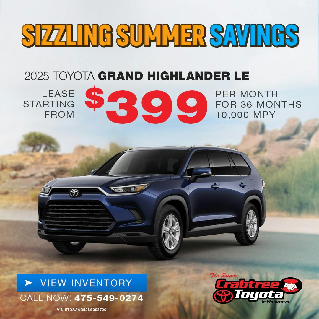 Toyota Grand Highlander Lease Offer | Crabtree Toyota
