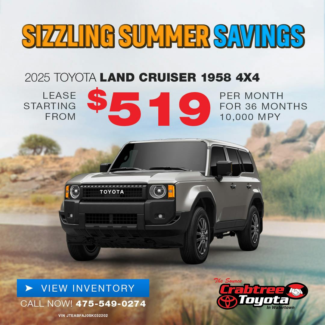 2025 Toyota Land Cruiser 1958 Lease Offer | Crabtree Toyota