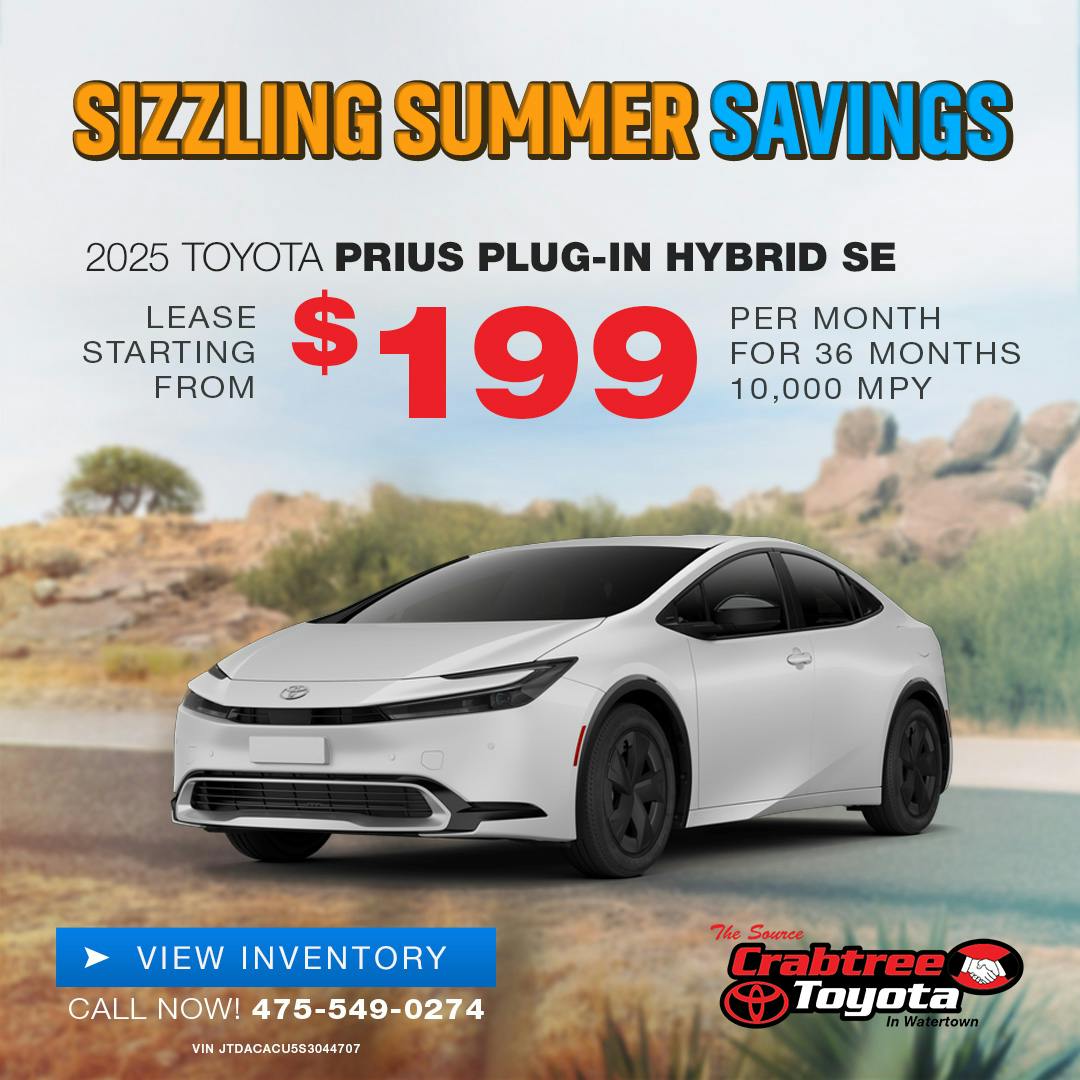 2025 Toyota Prius Plug-In Hybrid SE Lease Offer | Crabtree Toyota