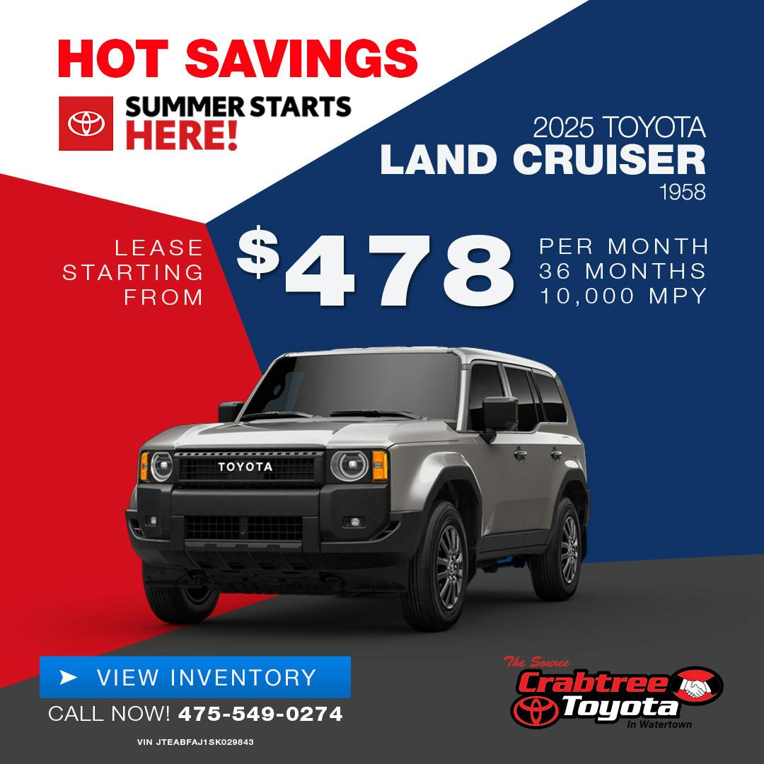 2025 Toyota Land Cruiser 1958 Lease Offer | Crabtree Toyota