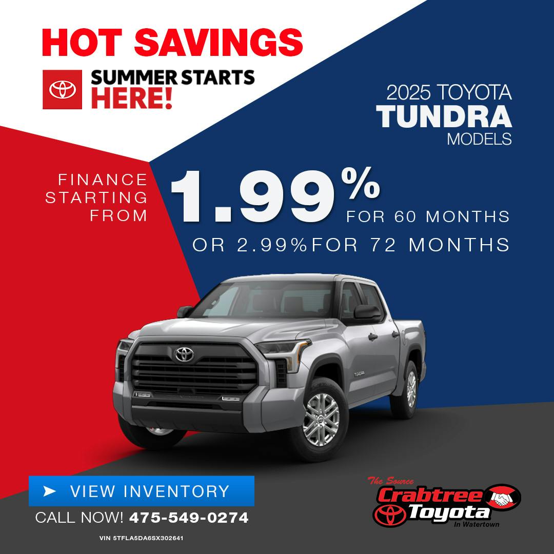 2025 Toyota Tundra Finance Offer | Crabtree Toyota