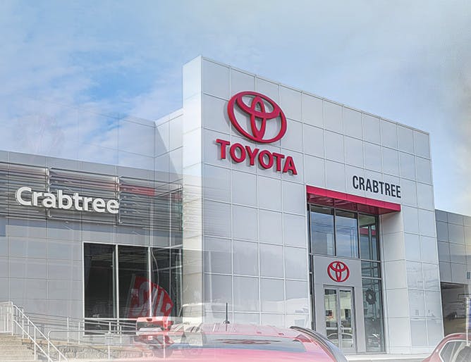 Crabtree Toyota front of the building