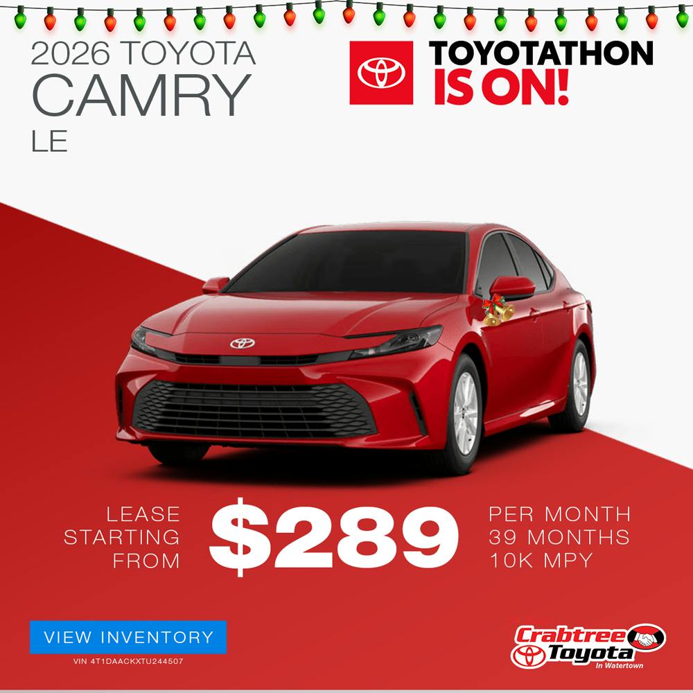 2026 Toyota Camry Lease Offer | Crabtree Toyota