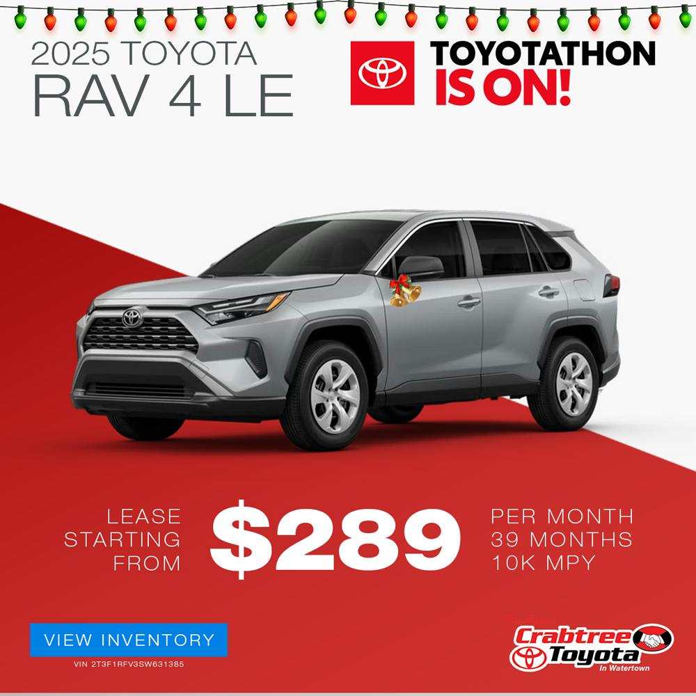 2025 Toyota RAV4 Lease Offer | Crabtree Toyota
