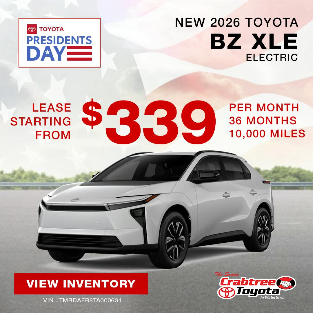 2026 Toyota BZ Lease Offer | Crabtree Toyota