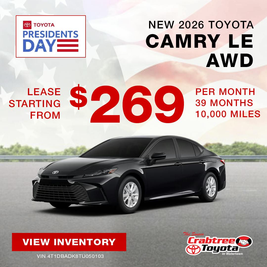 2026 Toyota Camry Lease Offer | Crabtree Toyota