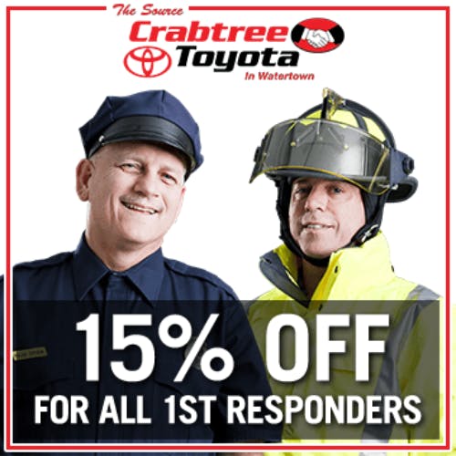 15% Off For First Responders | Crabtree Toyota