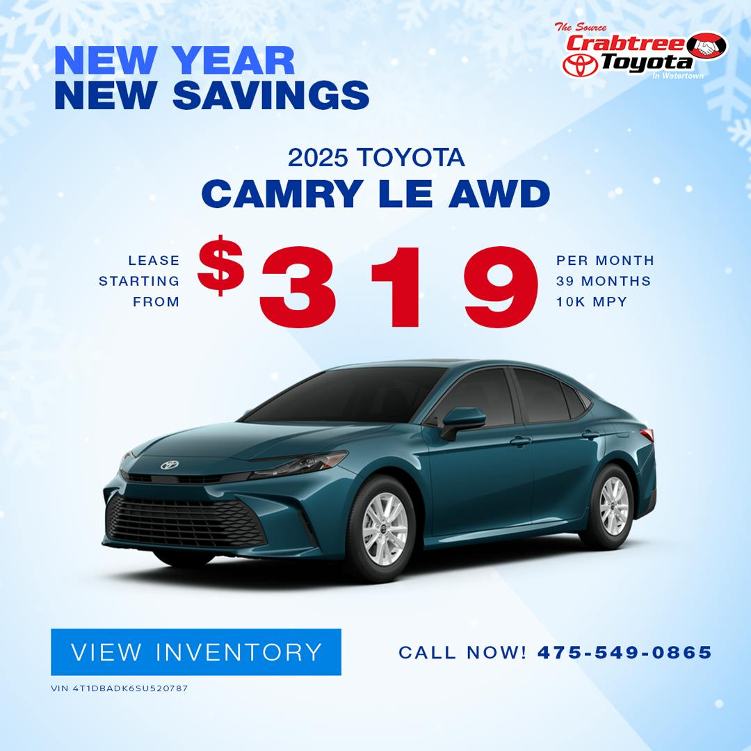 2025 Toyota Camry Lease Offer | Crabtree Toyota