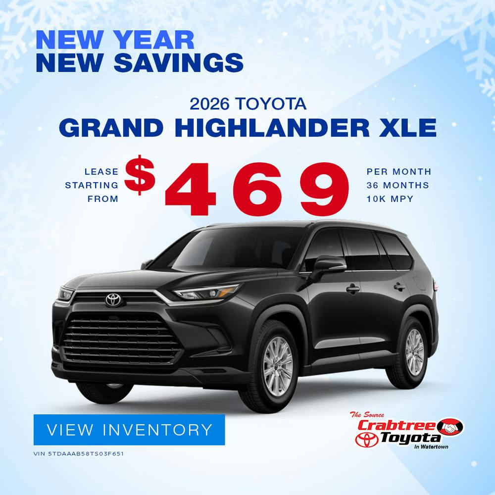 2026 Toyota Grand Highlander Lease Offer | Crabtree Toyota