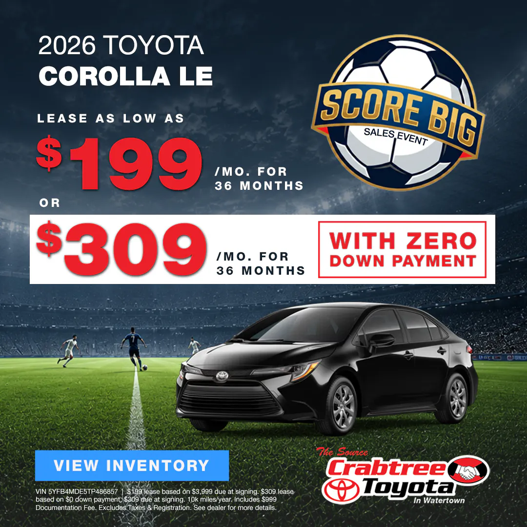2026 Toyota Corolla Lease Offer | Crabtree Toyota