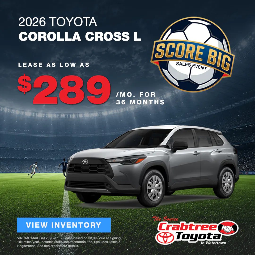2026 Toyota Corolla Cross Lease Offer | Crabtree Toyota
