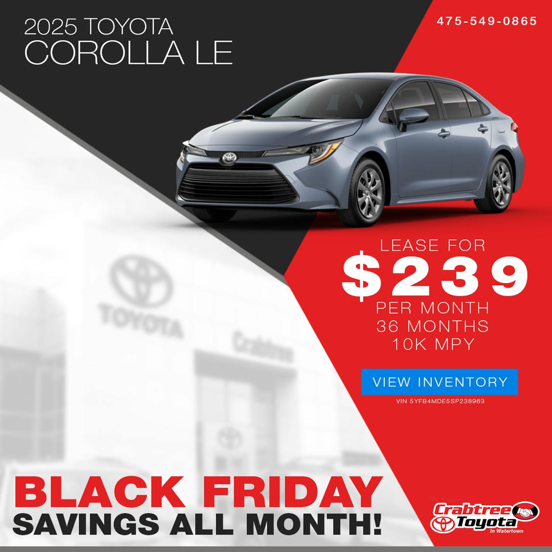 Toyota Corolla Lease Offer | Crabtree Toyota