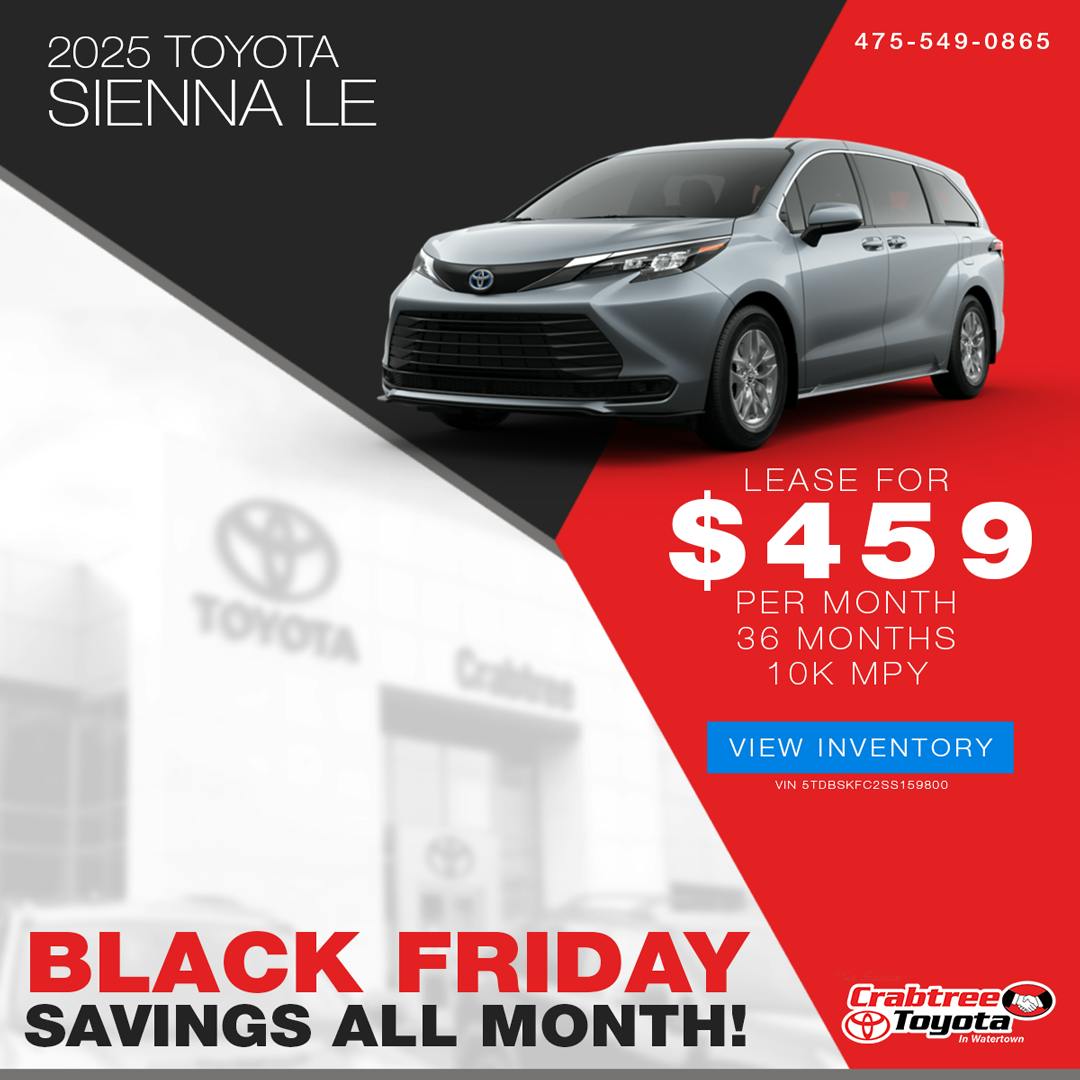 Toyota Sienna Lease Offer | Crabtree Toyota