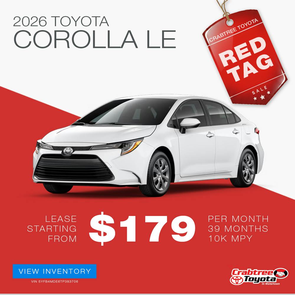 2026 Toyota Corolla Lease Offer | Crabtree Toyota