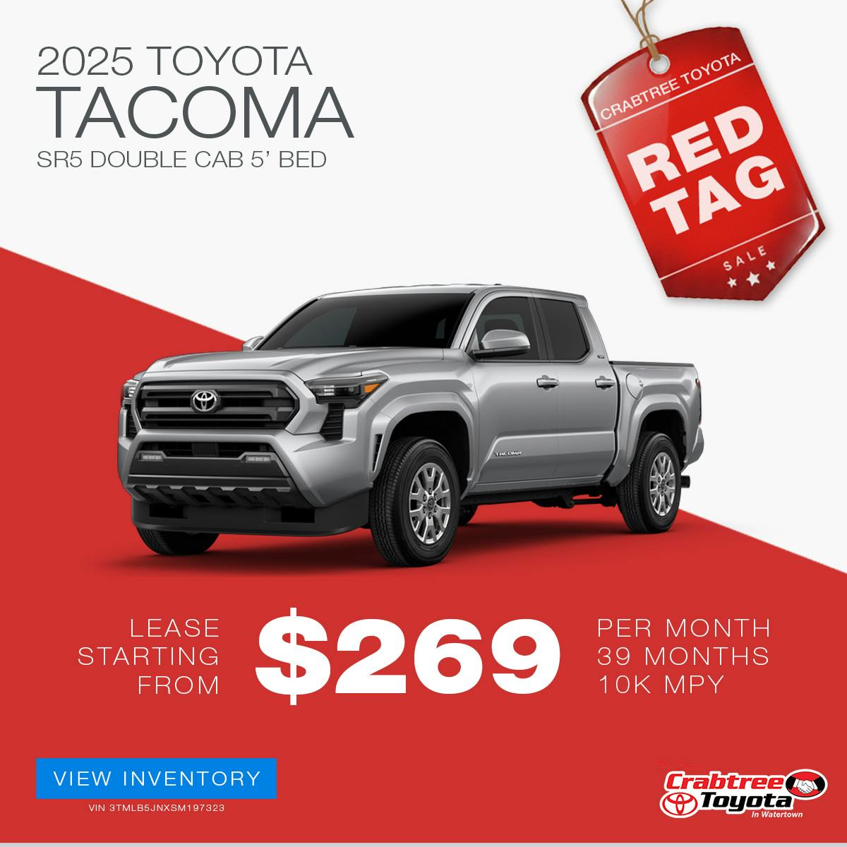 2025 Toyota Tacoma Lease Offer | Crabtree Toyota