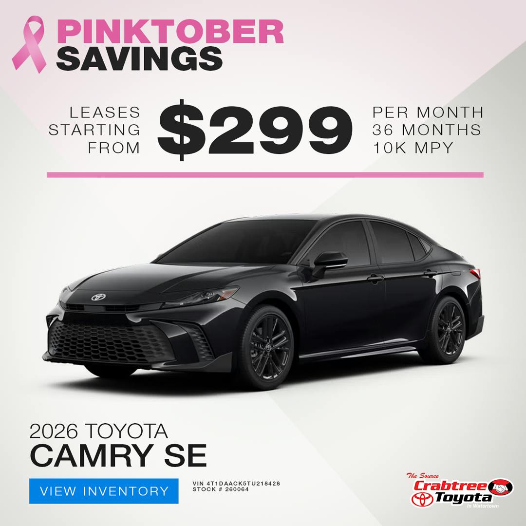 2026 Toyota Camry Lease Offer | Crabtree Toyota