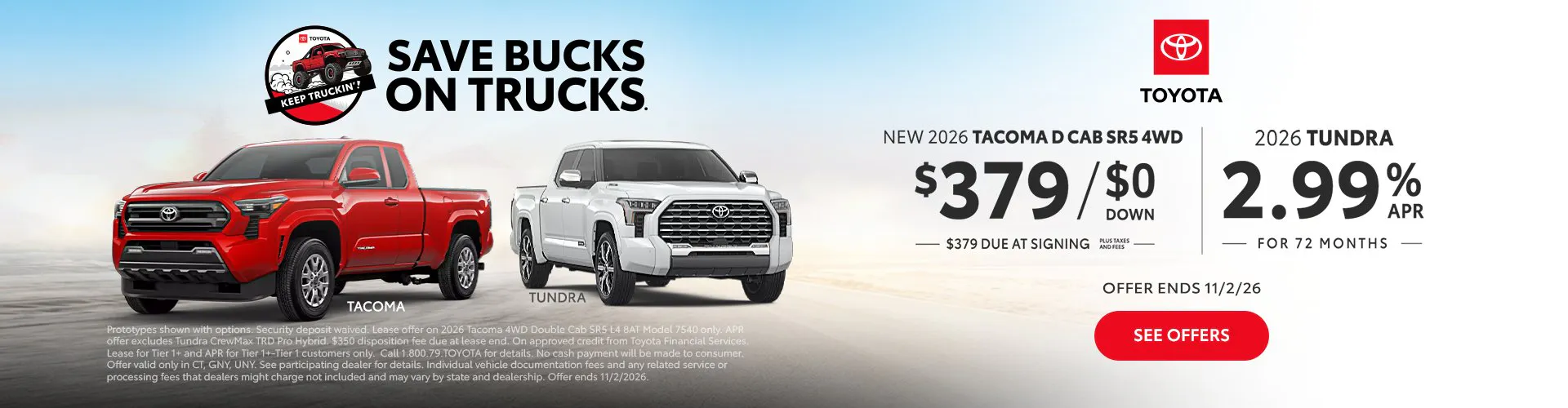 October 2026 CT GNY UNY Save Bucks on Trucks