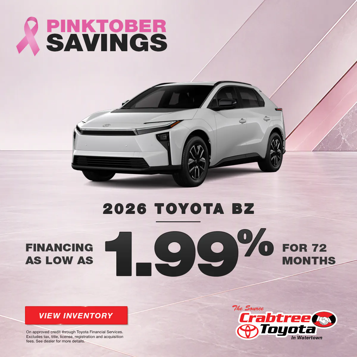2026 Toyota bZ Finance Offer | Crabtree Toyota