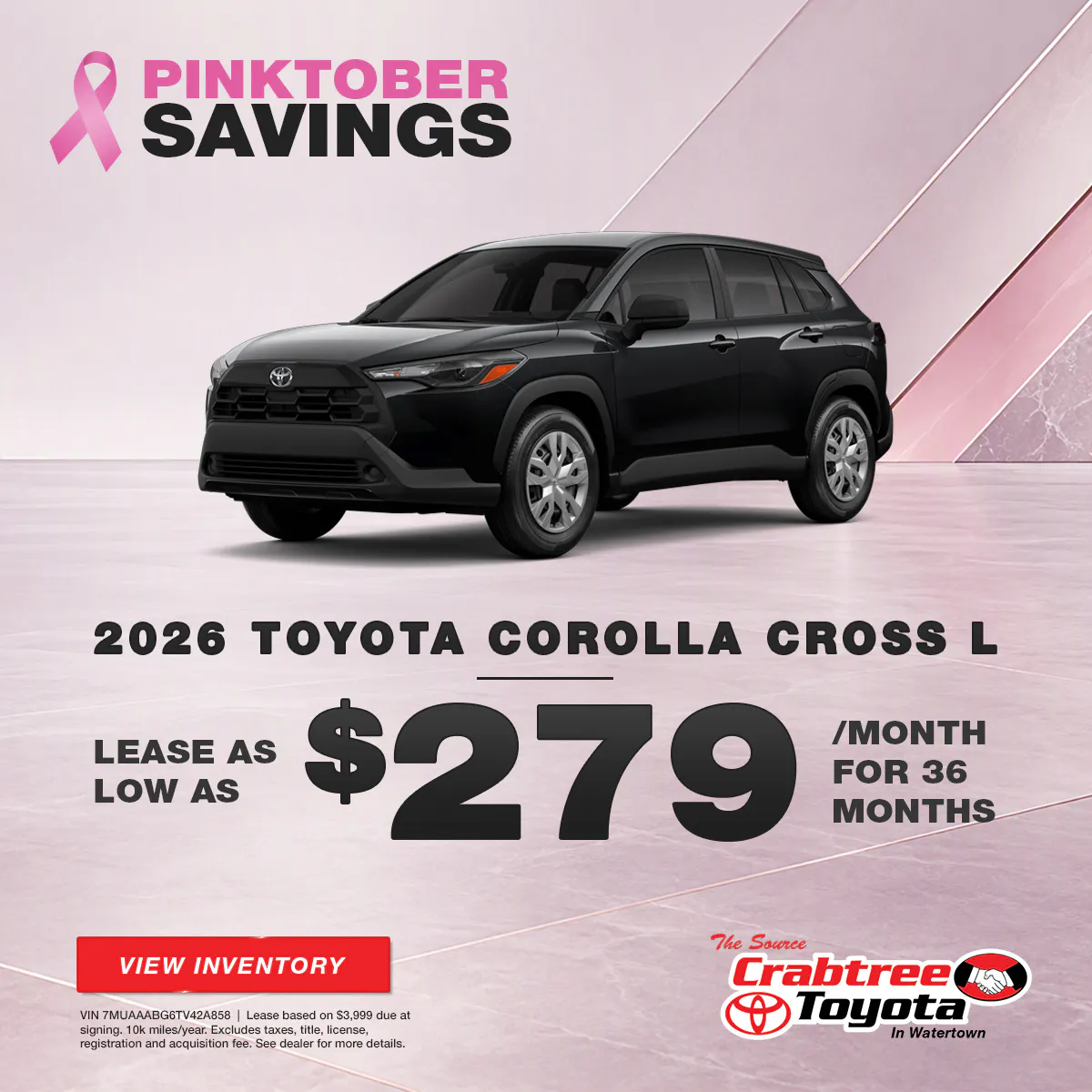 2026 Toyota Corolla Cross Lease Offer | Crabtree Toyota