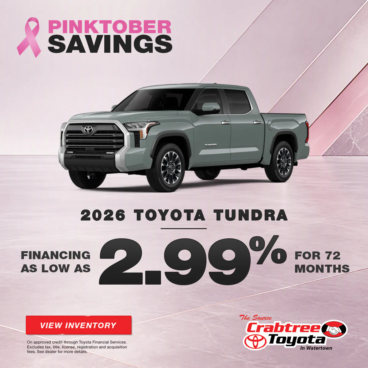 2026 Toyota Tundra Finance Offer | Crabtree Toyota