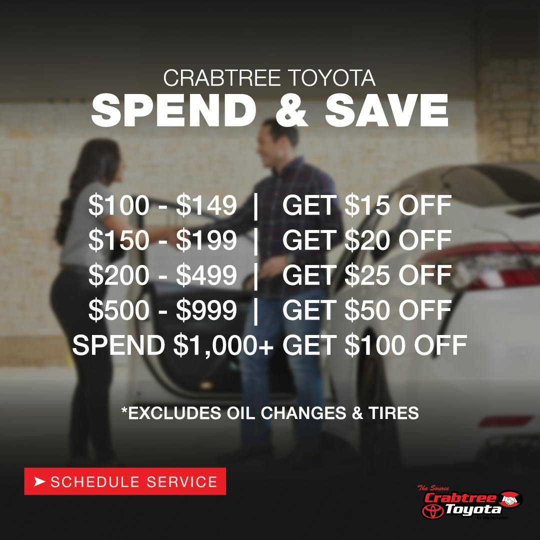 Spend & Save Coupon | Crabtree Toyota