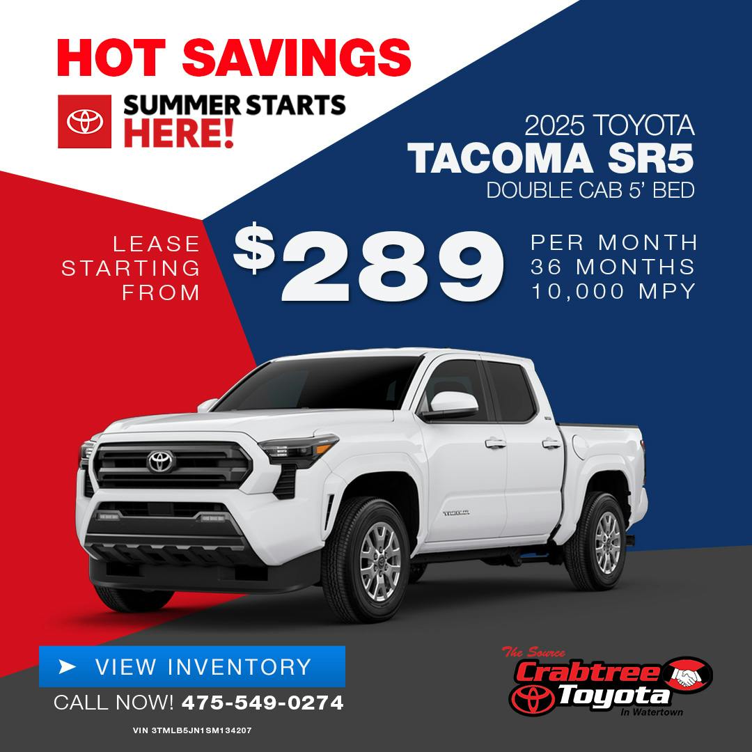 2025 Toyota Tacoma Lease Offer | Crabtree Toyota