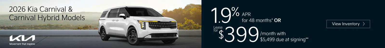2026 Kia Carnival and Carnival Hybrid Models