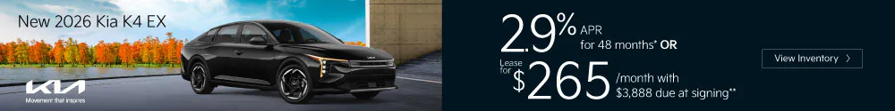 New 2026 Kia K4 EX | Cumberland Kia