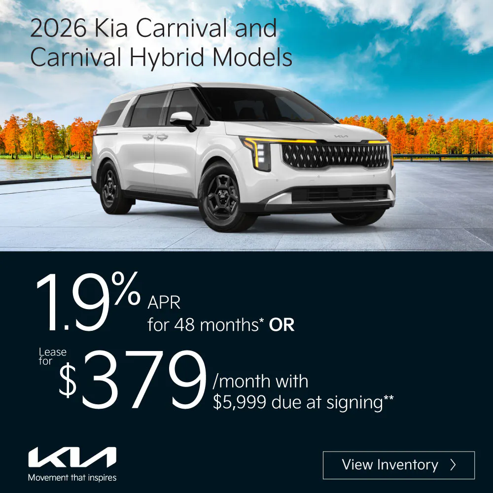 2026 Kia Carnival and Carnival Hybrid Models | Cumberland Kia