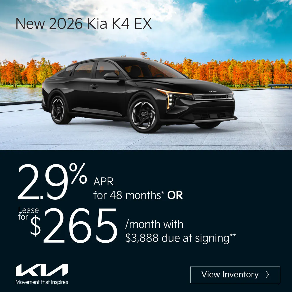 New 2026 Kia K4 EX | Cumberland Kia