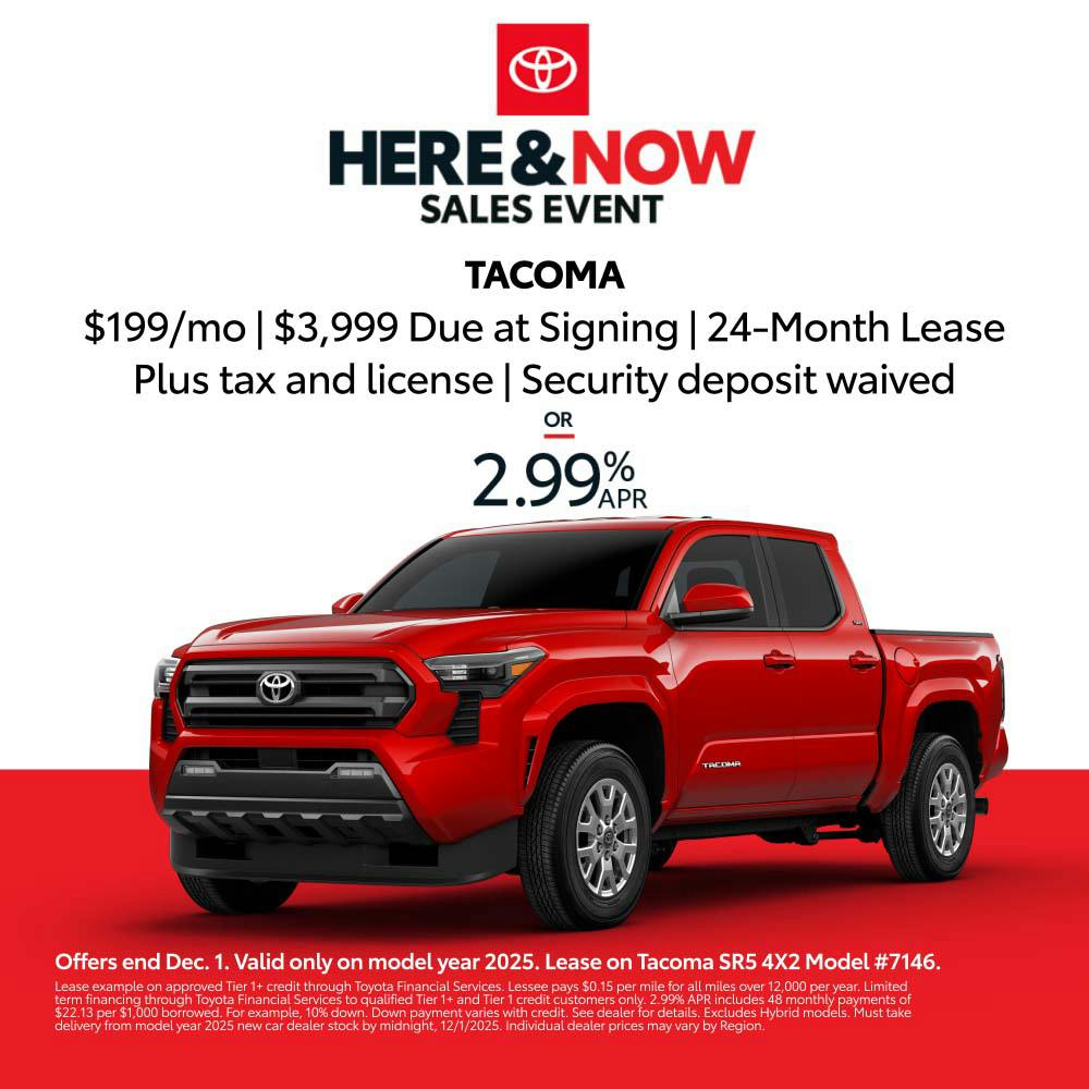 November 2025 SoCal Tacoma Lease and APR