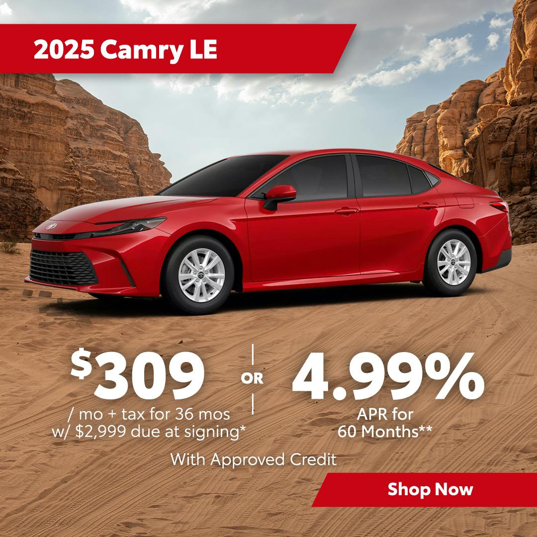 New 2025 Toyota Camry Lease $309