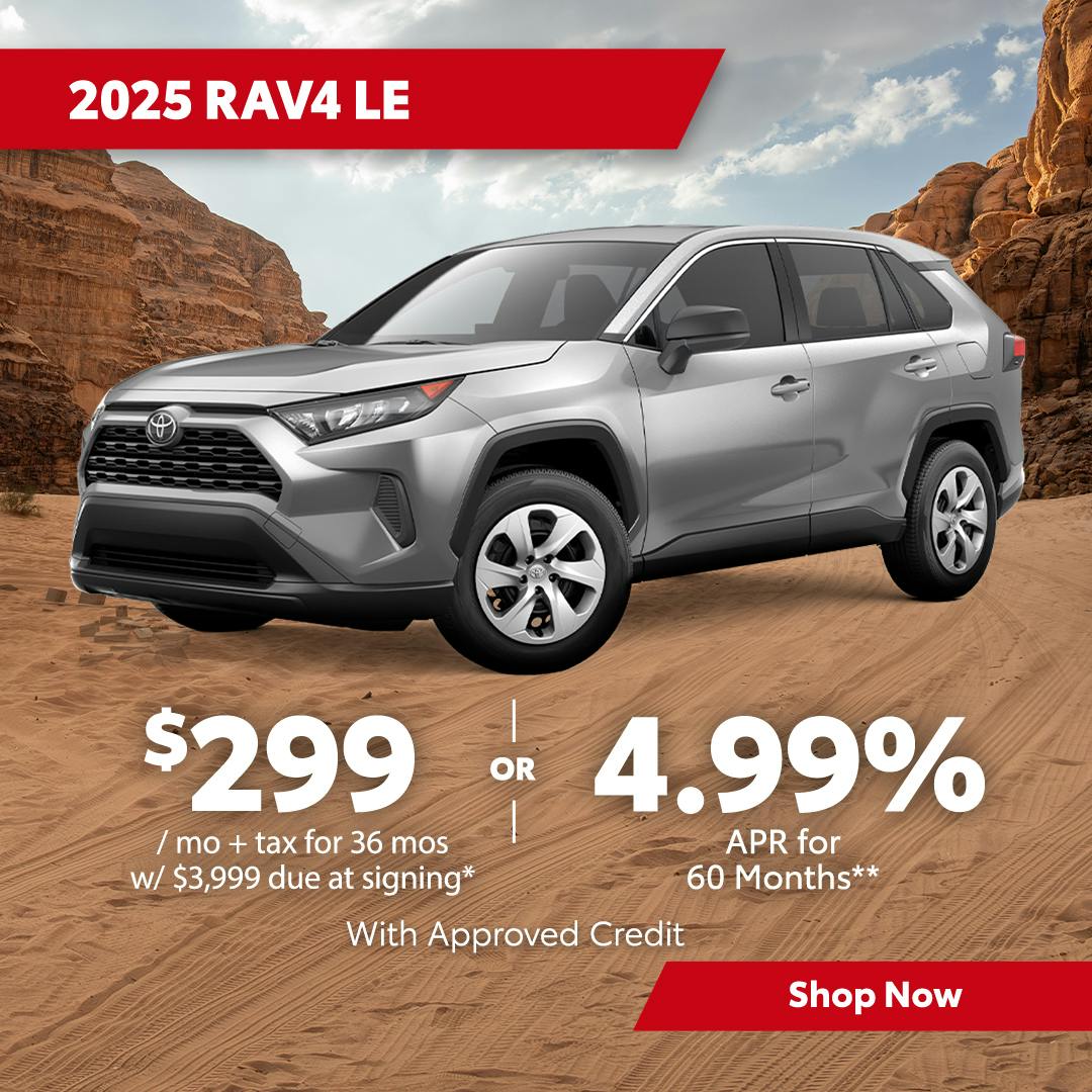 New 2025 Toyota RAV4 Lease $299
