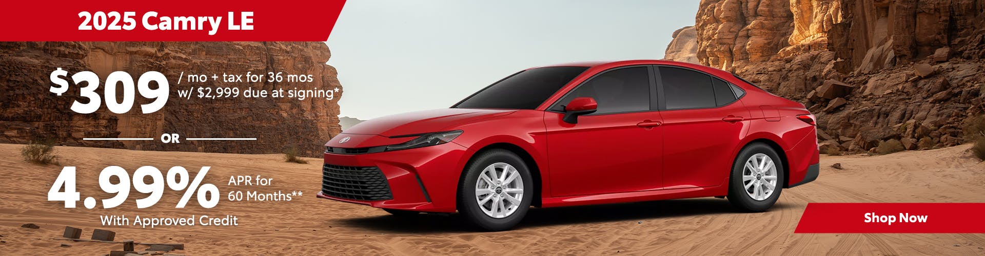 New 2025 Toyota Camry Lease $309