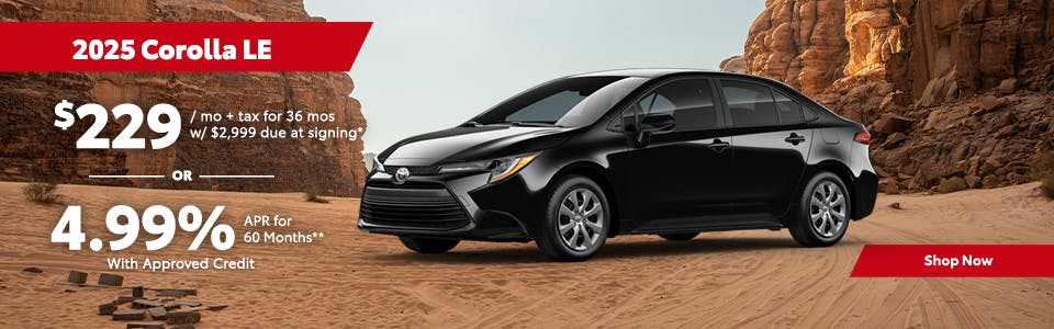 New 2025 Toyota Corolla Lease For $229 | David Wilson's Toyota of Las Vegas