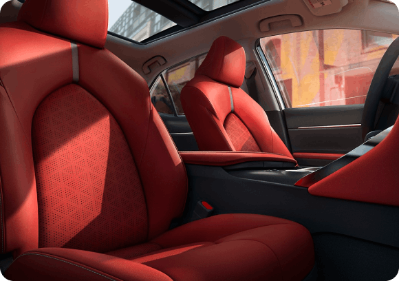 Available Cockpit Red Leather-Trimmed Seats