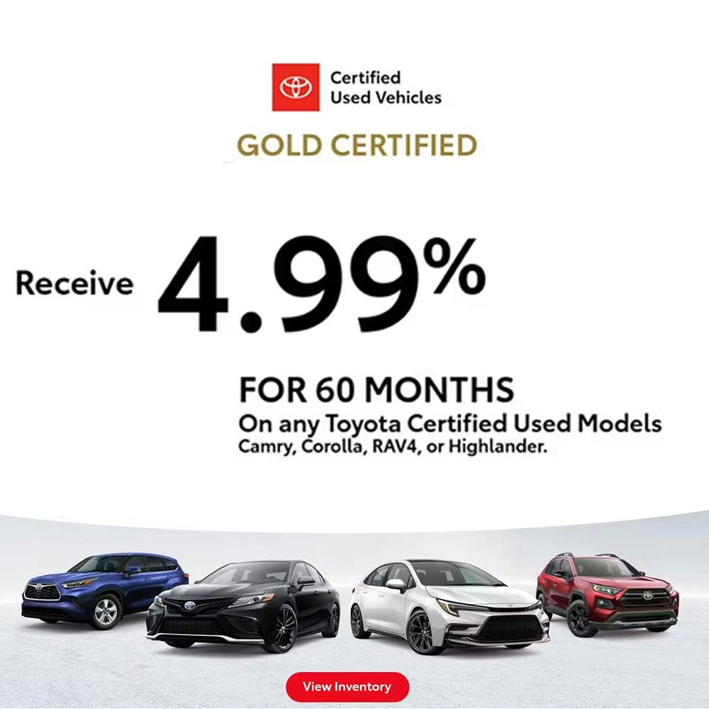 Gold Certified Toyotas