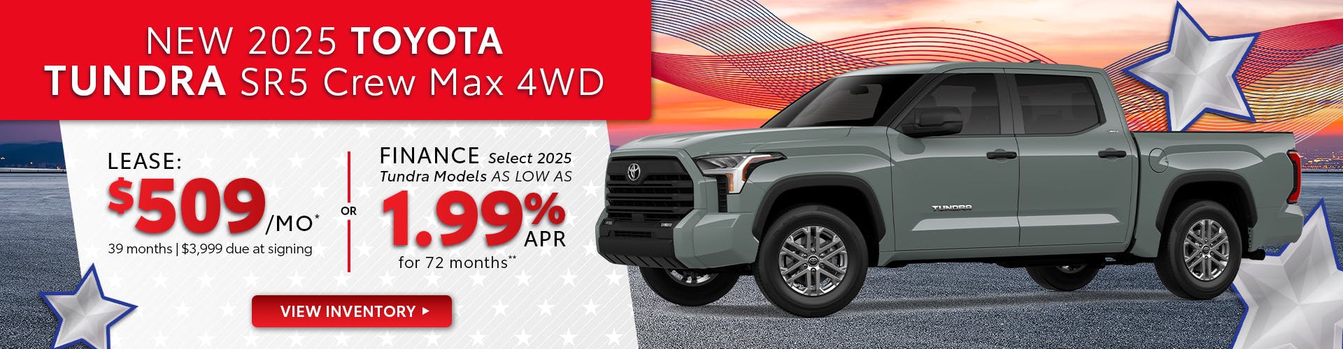 New 2025 Toyota Tundra Lease $509