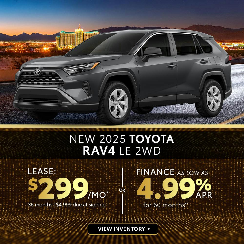 New 2025 Toyota RAV4 Lease for $299