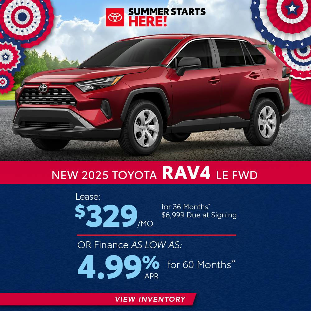New 2025 Toyota RAV4 Lease For $329
