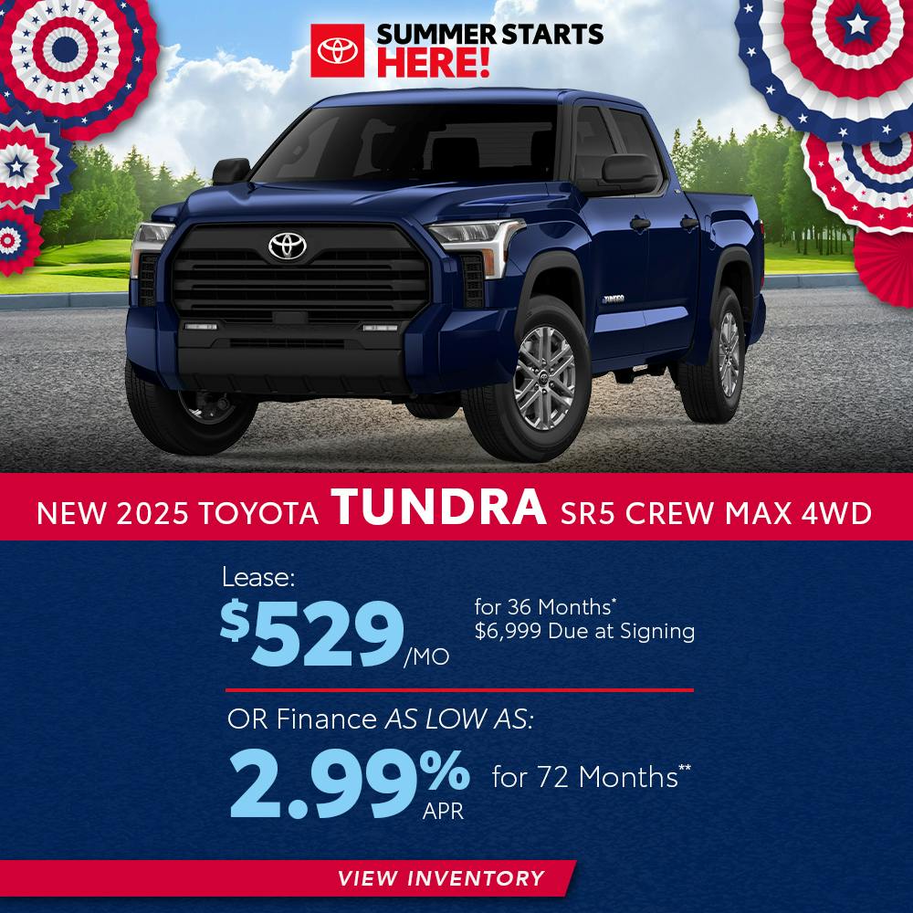 New 2025 Toyota Tundra Lease For $529