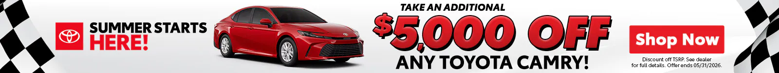 $5000 Off Any Camry SRP