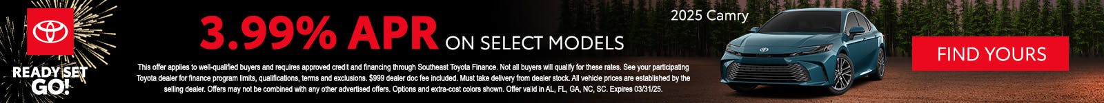 3.99% APR OFFER – MAR2025